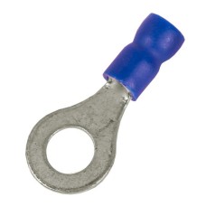Наконечник НКИ 1,5-2,5 М4 (D4,3мм) с отверстием под винт (100 шт) (2B4P-EE-PVC). Наконечник с отверстием под винт и изолированным фланцем ПВХ. ДКС