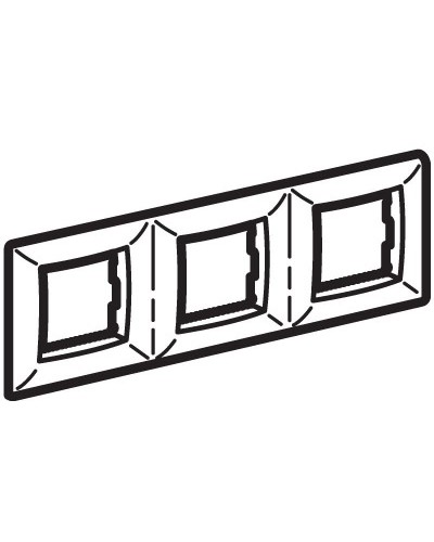 Рамка на 2+2+2 модуля (трехместная), белая (75013W): Рамка трехместная, Brava в Перми
