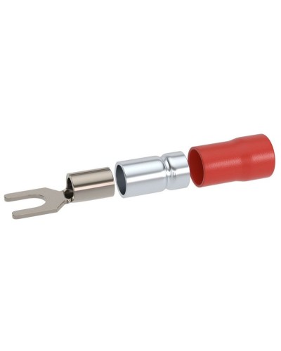 Наконечник вилочный НВИ 0,25-1,5 М3,5 (D3,7мм) (100 шт) (2A135P-DS-PVC). Наконечник вилочный с изолированным фланцем ПВХ, двойная гильза. ДКС в Перми