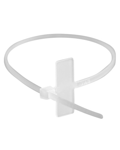 Хомут 2,5x110 белый (100шт) (252110SR-M): Хомут маркировочный, горизонтальная табличка под замком 20x9 в Перми
