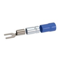 Наконечник вилочный НВИ 1,5-2,5 М5 (D5,3мм) (100 шт) (2B15P-DS-PVC). Наконечник вилочный с изолированным фланцем ПВХ, двойная гильза. ДКС