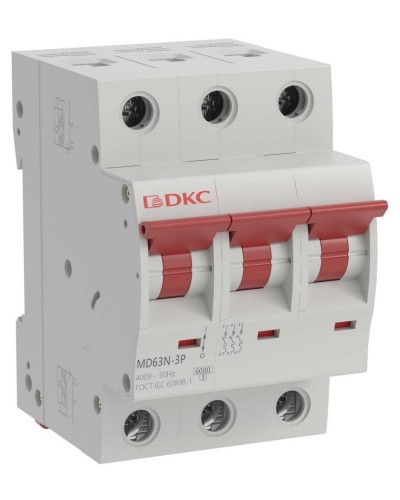 YON max MD63N 3P 10А 6кА C (MD63N-3PC10). Автоматический выключатель. ДКС в Перми