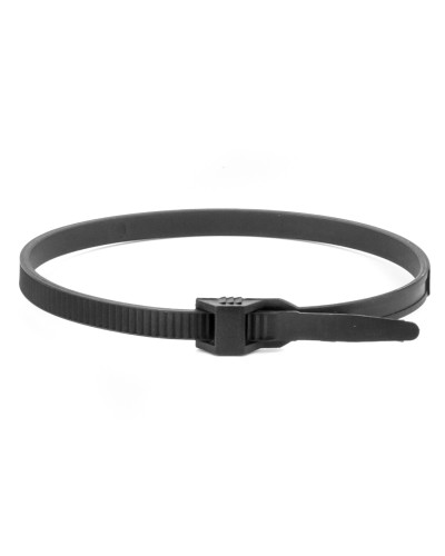 Хомут 9х300 P6.6 черный (100шт) (26502SR). Хомут с плоским замком. ДКС в Перми