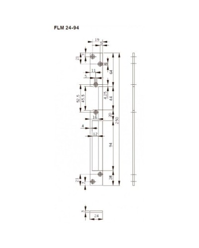 FLH24-94. Запорная планка длинная. dormakaba в Перми