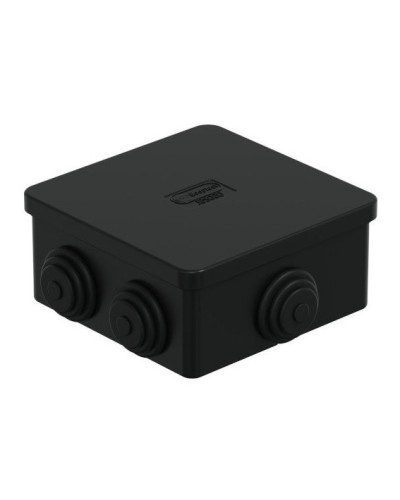 Коробка JBS080 85х85х50, 6 вых., IP44, чёрная (44066BL-1). Коробка монтажная. Экопласт в Перми