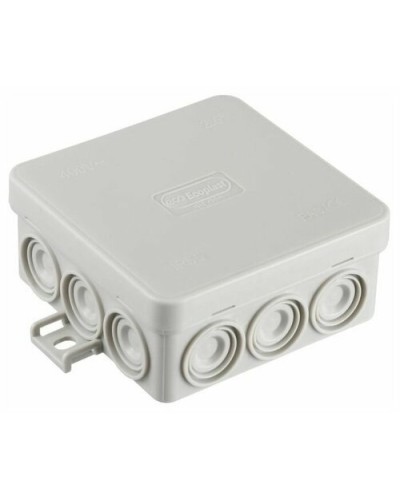 Коробка JBL085 85х85х38, 12 вых., 8P (0,15...2,5мм²) серая (43355HF-GR). Коробка монтажная, огнестойкая, без галогена. Экопласт в Перми