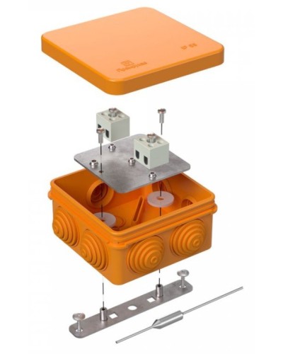 Коробка огнестойкая 80х80х40 (40-0210-FR1.5-4-П). Коробка огнестойкая для открытой установки. Промрукав в Перми