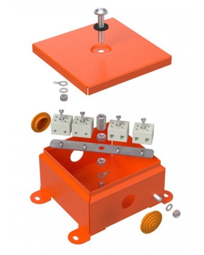 Коробка огнестойкая 110х110х65 (70-0360-FR6.0-8). Коробка огнестойкая для открытой установки. Промрукав в Перми