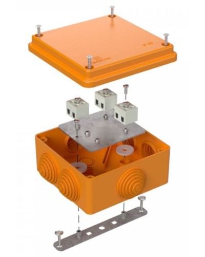 Коробка огнестойкая 100х100х50 (40-0300-FR1.5-6). Коробка огнестойкая для открытой установки. Промрукав в Перми