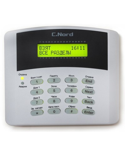 K16-LCD. Проводная клавиатура для контрольных панелей серии Норд, Hunter, Captain. Си-Норд в Перми