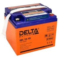 Delta GEL 12-45. Аккумулятор герметичный свинцово-кислотный. Delta