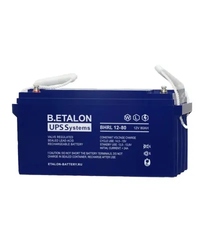 B.ETALON BHRL 12-80. Аккумулятор герметичный свинцово-кислотный. ETALON в Перми