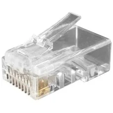 PLUG-8P8C-U-C6-100 (100 шт). Разъем RJ-45. Hyperline