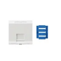 SIP3A-1K-M45-45. Вставка угловая 45x45 для 1 модуля Кeystone Jack, со шторками. Hyperline