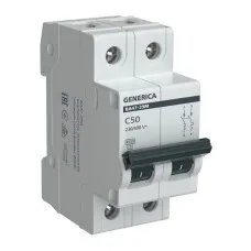 GENERICA ВА47-29М 2P C 50А 4,5кА (MVA21-2-050-C-G). Автоматический выключатель. IEK