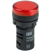 Лампа AD22DS (LED) матрица D22мм красный 24В AC/DC (BLS10-ADDS-024-K04). Светосигнальный индикатор. IEK