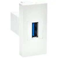 Розетка USB A 3.0 PRIMER РКЮ-10-00-П белый IEK (PR-KK40D-RU-0-1-A3-K01). Розетка USB. IEK