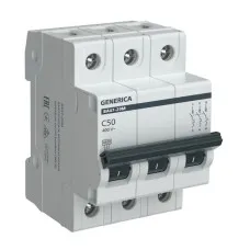 GENERICA ВА47-29М 3P C 50А 4,5кА (MVA21-3-050-C-G). Автоматический выключатель. IEK