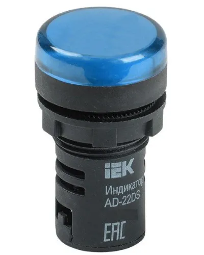 Лампа AD22DS (LED)матрица D22мм синий 230В (BLS10-ADDS-230-K07). Светосигнальный индикатор. IEK в Перми