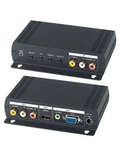 AD001HH. Преобразователь композитного видео и аудиосигналов в VGA и HDMI. SC&T в Перми