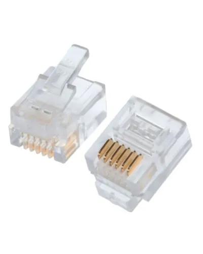 Коннекторы 6P6C (RJ-11) (100шт) (10-0228). Телефонный разъем 6P6C (RJ-11). SUPRLAN в Перми
