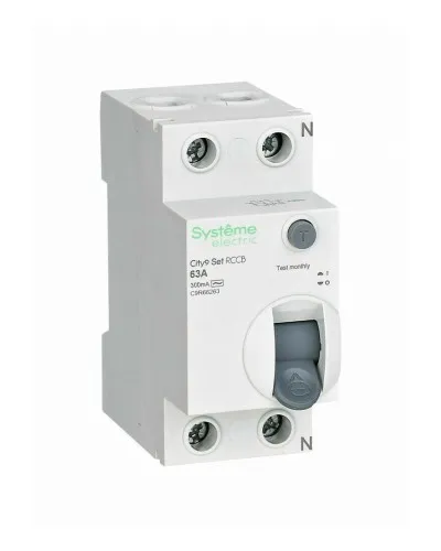 City9 Set 63А 2P 300мА AC 230В (C9R66263). Выключатель дифференциального тока. Systeme Electric в Перми