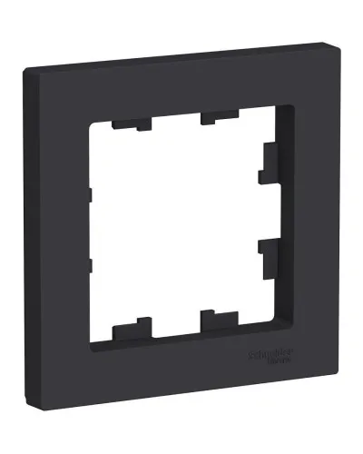 AtlasDesign рамка 1-постовая универсальная, карбон (ATN001001). Рамка универсальная. Systeme Electric в Перми