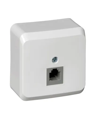 Этюд розетка RJ11 1-местная, о/у, белый (TELA-001B). Розетка телефонная. Systeme Electric в Перми
