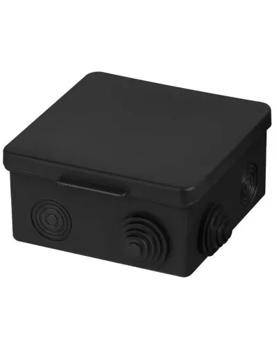 Распаячная коробка ОП 100х100х55мм, крышка, IP54, 8вх., черная TDM (SQ1401-0913). Распаячная коробка ОП. TDM ЕLECTRIC в Перми