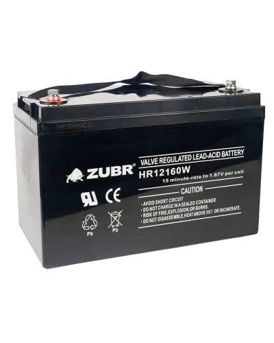 ZUBR HR 12160W (12V, 45Ah). Аккумулятор герметичный свинцово-кислотный. ZUBR в Перми