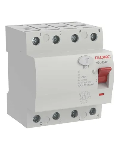 YON MAX MDL100 ВДТ, 4P, 30mA, 40A, АС (MDL100-4P2-40-AC). Автоматический выключатель дифференциальный (УЗО). ДКС в Перми
