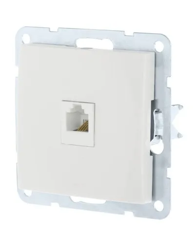 Розетка RJ-45 кат. 5е с накладкой, белый LK60 (866104-1). Розетка компьютерная. Экопласт в Перми