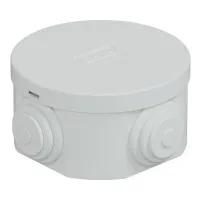 Коробка JBR065 D=65х35, 4 вых., IP44, белая (44004W-1). Коробка монтажная. Экопласт