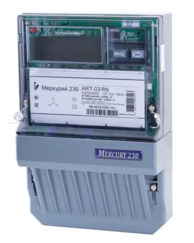 Меркурий 230 ART-01 PQRSIN 3ф 5-60А 1.0/2.0 класс точности, многотарифный (М0000051910). Счетчик электроэнергии. Инкотекс в Перми