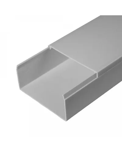 Короб 80х40 (Промрукав) (PR03.0079). Кабель-канал с двойным замком серый 80х40. Промрукав в Перми